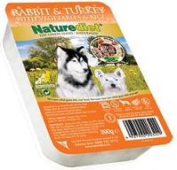 Naturediet Rabbit & Turkey triušiena ir kalakutiena, kasdienė dieta visų veislių šunims 390 g